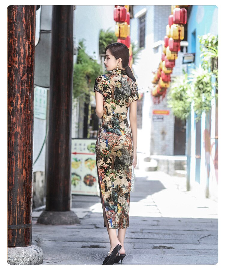 Robe chinoise qipao dos