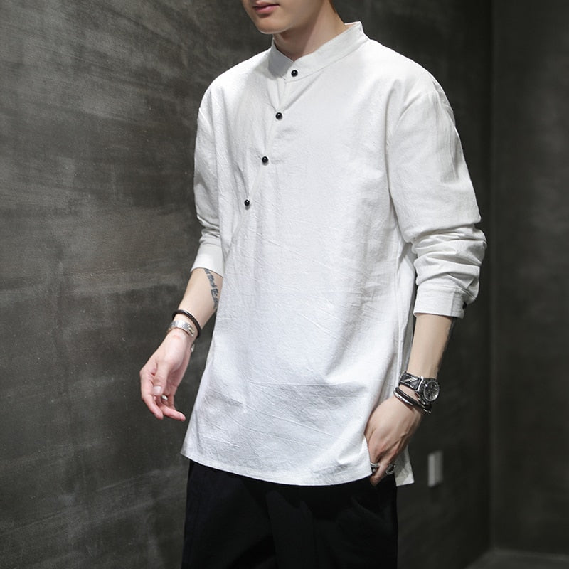 hanfu blanc pour homme