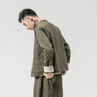 Veste Chinoise Feng Ge verte dos