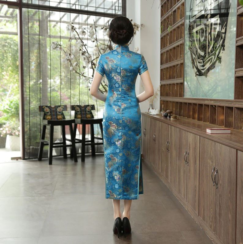 Robe Chinoise Bleu ciel