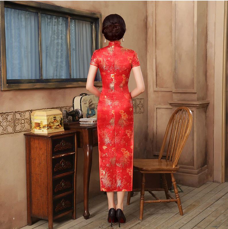 Robe longue rouge