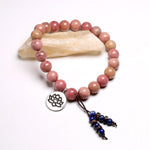 Bracelet Chinois perles roses et lotus