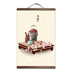 tableau chinois cérémonie du thé