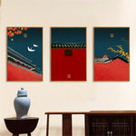 Tableau Chinois <br> Mur Rouge