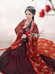 Hanfu Chinois rouge princesse