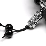 Bracelet Chinois Obsidienne zoom sur mantra