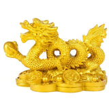 statuette dragon chinois en or