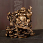 statue bouddha rieur en bronze