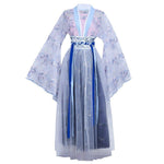 robe traditionnelle bleu chinoise