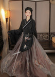 robe traditionnelle chinoise hanfu noir