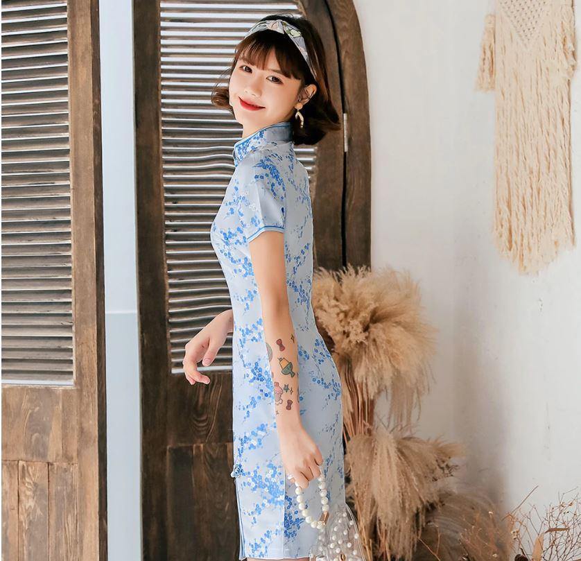 Robe Bleu Ciel Chinosie