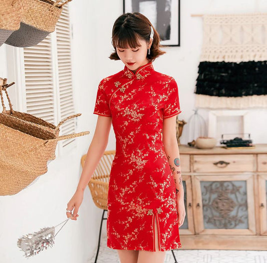 robe chinoise rouge